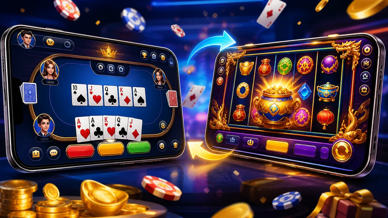 Chọn nhịp chơi hợp điện thoại: so sánh game bài và nổ hũ mb66